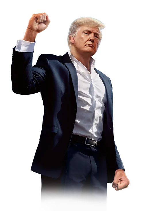 Trump with Fist in Air